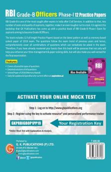 RBI 2019 - Grade B Officers Ph I - 12 Practice Papers