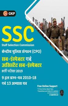 SSC CPO 2019 : Sub-Inspector & Assistant Sub-Inspector Paper I - 9 Solved Papers (2010-18) & 13 Practice Papers  (Hindi)
