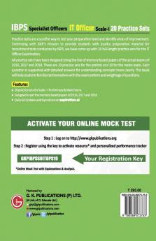 IBPS 2019 : Specialist Officers IT Officer Scale I (Preliminary & Main) - 20 Practice Sets