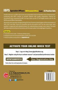 IBPS 2019 : Specialist Officers HR/Personnel Officer Scale I (Preliminary & Main)- 15 Practice Sets