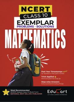 Educart MATHEMATICS Class 10 NCERT Exemplar Problems Solutions 2024-25 (For 2025 Exam)