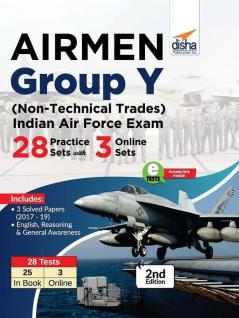 Airmen Group Y (Non-Technical Trades) Indian Air Force Exam 28 Practice Sets with 3 Online Sets 2nd Edition