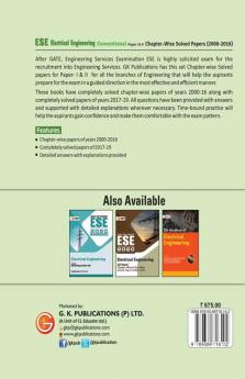 UPSC ESE 2020 : Electrical Engineering - Conventional Paper I & II - Chapter Wise & Year Wise Solved Papers 2000-2016 (Include Solved Paper 2017 to 2019)