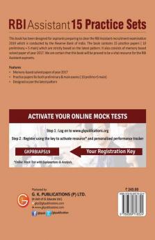 RBI (Reserve Bank of India) 2020 : Assistant - 15 Practice Sets