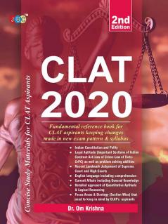 “COMPREHENSIVE SOLUTIONS”—‘CLAT 2020’ FUNDAMENTAL REFERENCE BOOK