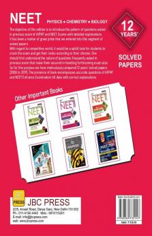 “MODEL SOLVED PAPERS”:—NEET 12 YEARS (2008 TO 2019)- Physics|Chemistry|Biology