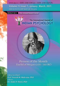 THE INTERNATIONAL JOURNAL OF INDIAN PSYCHOLOGY VOLUME 9 ISSUE 1 BOOKLET NO 9