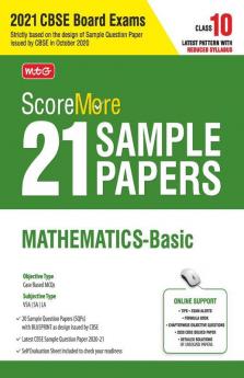 ScoreMore 21 Sample Papers For CBSE Board Exam 2021-22 - Class 10 Mathematics Basic