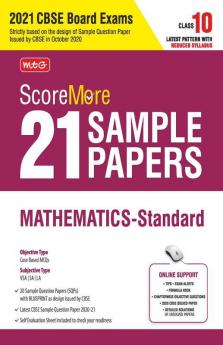 ScoreMore 21 Sample Papers For CBSE Board Exam 2021-22 - Class 10 Mathematics Standard