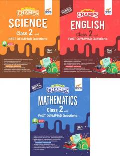 Olympiad Champs Science Mathematics English Class 2 with Past Questions 3rd Edition (set of 3 books)