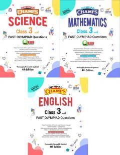 Olympiad Champs Science Mathematics English Class 3 with Past Questions 4th Edition (set of 3 books)