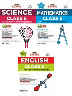 Olympiad Champs Science Mathematics English Class 6 with Past Questions 3rd Edition (Set of 3 Books)