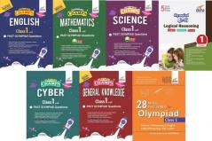 Olympiad Champs Science Mathematics English Logical Reasoning Cyber & GK Class 1 with 28 Mock Tests (set of 7 books) 2nd Edition