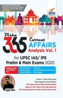 Disha 365 Current Affairs Analysis Vol. 1 for UPSC IAS/ IPS Prelim & Main Exams 2020