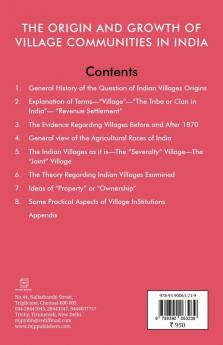 The Origin and Growth of VILLAGE COMMUNITIES IN INDIA