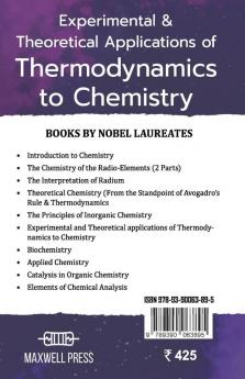 Experimental & Theoretical Applications of Thermodynamics to Chemistry