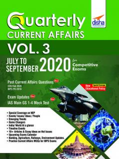 Quarterly Current Affairs Vol. 3 - July to September 2020 for Competitive Exams