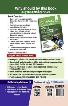 Quarterly Current Affairs Vol. 3 - July to September 2020 for Competitive Exams