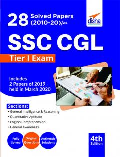 28 Solved Papers (2010-20) for SSC CGL Tier I Exam 4th Edition