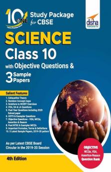 10 in One Study Package for CBSE Science Class 10 with Objective Questions & 3 Sample Papers 4th Edition