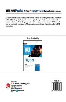 GATE 2021 - Physics -  21 Years' Chapter-wise Solved Papers (2000-2020)