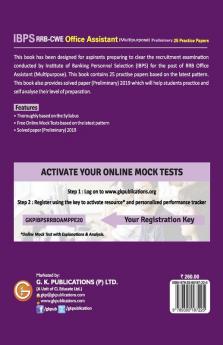 IBPS RRB-CWE Office Assistant (Multipurpose) Preliminary --25 Practice Papers