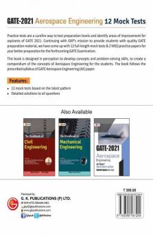 GATE 2021 - Aerospace Engineering - 12 Mock Tests  (2 MSQ Practice Papers added)