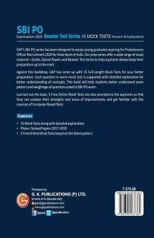 SBI 2020 : Probationary Officers' Phase I - Booster Test Series - 15 Mock Tests (Questions Answers & Explanations)