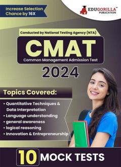 CMAT 2024 : Common Management Admission Test Exam Book - 10 Mock Tests (1000 Solved MCQs) with Free Access To Online Tests