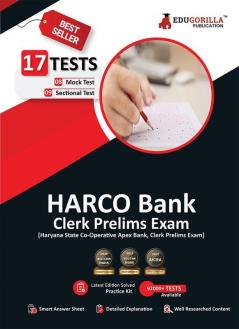 Haryana State Co-Operative Bank Clerk Prelims Exam 2023 - HARCO (English Edition) - 8 Full Length Mock Tests and 9 Sectional Tests with Free Access To Online Tests