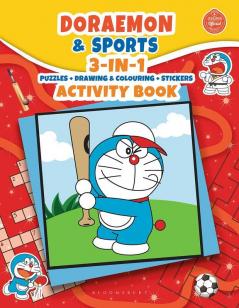 Doraemon & Sports: 3-IN-1 Puzzles + Drawing & Colouring + Stickers Activity Book