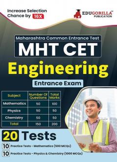 MHT CET Engineering Exam 2023 - Mathematics Physics and Chemistry (PCM Group) - 20 Practice Tests (1500 Solved Questions) with Free Access To Online Tests