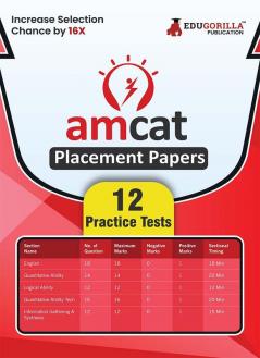 AMCAT Placement Papers Prep Book 2023 | Aspiring Minds Computer Adaptive Test | 12 Practice Tests with Free Access To Online Tests