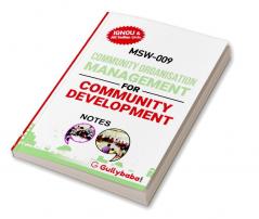 MSW-009 Community Organisation Management for Community Development