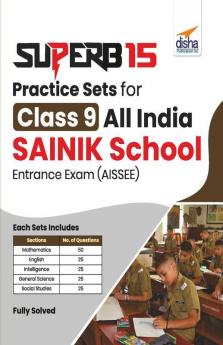 SuperB 15 Practice Sets for Class 9 All India SAINIK School Entrance Exam (AISSEE)