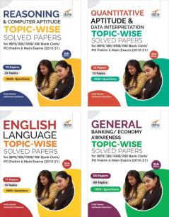 Reasoning| Quantitative Aptitude| English| General Awareness Topic-wise Solved Papers for IBPS| SBI| RRB| RBI Bank Clerk| PO Prelim & Main Exams (2010-21) Combo 5th Edition