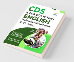 CDS & CDS OTA 15 Years English Topic wise Solved Papers (2007 - 2021) 2nd Edition