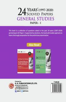 UPSC 2021 : General Studies Paper I : 24 Years Solved Papers 1997-2020