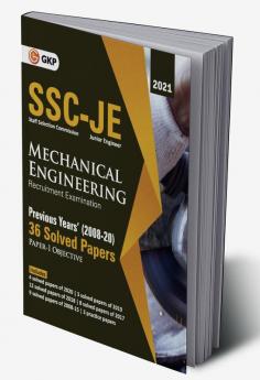 Ssc 2021 Junior Engineers Paper I Mechanical Engineering 36 Previous Years Solved Papers (2008-20)