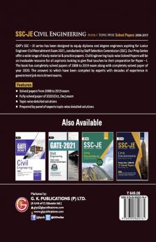 SSC 2021 : Junior Engineer Paper I - Civil Engineering - Topic-Wise Solved Papers 2008-2019 (Latest paper included from Oct & Dec 2020)