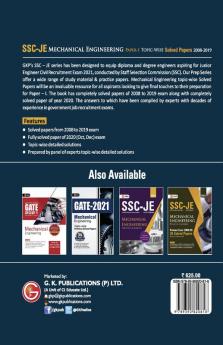 SSC 2021 : Junior Engineer Paper I - Mechanical Engineering - Topic-Wise Solved Papers 2008-2019 (Latest paper included from Oct & Dec 2020)