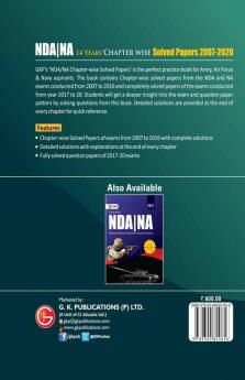 NDA/NA 2021 - Chapter-wise Solved Papers 2007-2016 (Include Solved Papers 2017-2020)