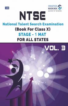 NTSE Book For Class X - Stage 1 MAT (Volume 3)