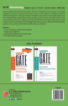 GATE 2022 - Biotechnology - 22 Years Chapter wise Solved Papers (2000-2021)