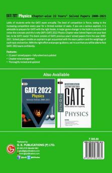 GATE 2022 - Physics - 22 Years' Chapter-wise Solved Papers (2000-2021)