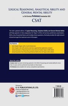 CSAT Paper II : Logical Reasoning Analytical Ability & General Mental Ability 6ed