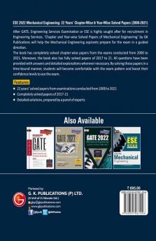 UPSC ESE 2022 : Mechanical Engineering -Chapter Wise & Year Wise Solved Papers 2000-2021