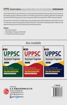 UPPSC 2020-21 : Combined State Engineering Services - Paper I General Hindi & Civil Engineering I Topic wise Question Bank - Assistant Engineer By GKP