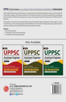 UPPSC 2020-21 : Combined State Engineering Services - Paper II General Studies & Mechanical Engineering II Topic wise Question Bank - Assistant Engineer By GKP