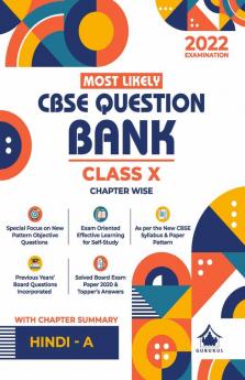 Most Likely Question Bank - Hindi (A): CBSE Class 10 for 2022 Examination